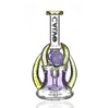 Calvo Yellow Horn Recycler Bong Purple / Yellow - UK