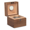 Cannaseur Cube Walnut Humidor with 4 Jars and Lock