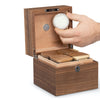 Cannaseur Cube Walnut Humidor with 4 Jars and Lock