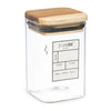 Cannaseur Cube Walnut Humidor with 4 Jars and Lock