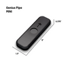 Genius Mini Pipe Black & Silver - UK