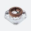 Marley Natural Black Walnut Wood & Clear Crystal Ash Tray
