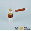 Marley Natural Glass & Walnut Bubbler