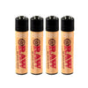 Raw Refillable Clipper Lighter & Integrated Poker - Natural