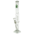 Atomic 39cm Leaf Design Perc Straight Glass Waterpipe - UK