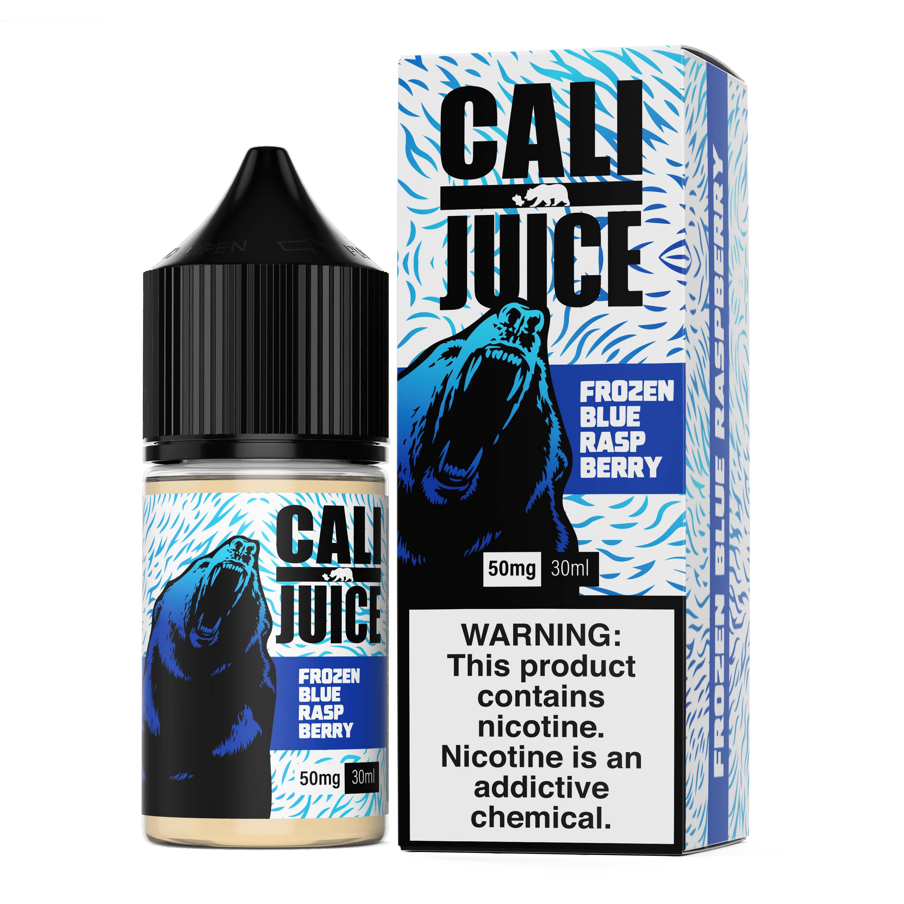 Calli Blue Raspberry Cali Juice Frozen Blue Raspberry Nic Salt 30ml 35mg 50mg UK