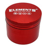 Elements - Red Aluminium 4 Part Grinder - Various Sizes - UK