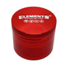 Elements - Red Aluminium 4 Part Grinder - Various Sizes - UK