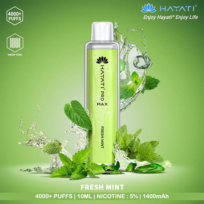 Hayati Pro Max 4000 Rechargeable Pod Vape Device 5% - 50mg Nicotine - Hayati Pro Max 4000 Rechargeable Pod Vape Device 5% - 50mg Nicotine -