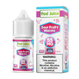 Pod Juice Salt Nic - Sour Fruity Worms - 35mg or 55mg - 30ml bottle - UK