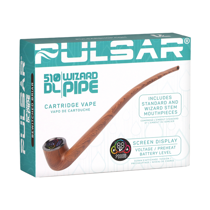 Pulsar Wizard Pipe 510 Cartridge Vape 650mAh Variable Voltage Battery Pulsar Wizard Pipe 510 Cartridge Vape 650mAh Variable Voltage Battery
