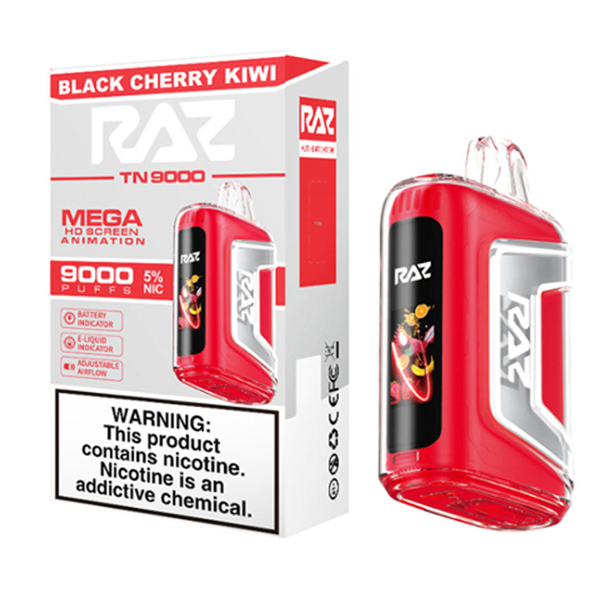 RAZ TN9000 Rechargeable Pod Vape 9000 Puffs (5%) with HD Screen & Du RAZ TN9000 Rechargeable Pod Vape 9000 Puffs (5%) with HD Screen & Du