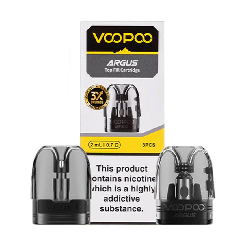 Voopoo Argus Pod Cartridge 3pcs/pack - 0.7ohm - 3ml - UK Voopoo Argus Pod Cartridge 3pcs/pack - 0.7ohm - 3ml - UK