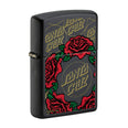 Santa Cruz Skateboards Black Matte Roses Zippo Lighter