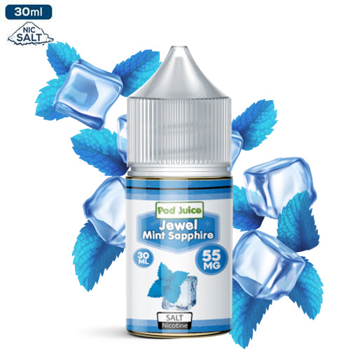 Pod Juice Salt Nic - Mint Sapphire E-liquid - 35/55mg - 30ml bottle Pod Juice Salt Nic - Mint Sapphire E-liquid - 35/55mg - 30ml bottle